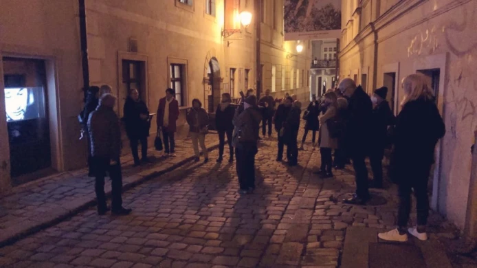 Fotografie z otvorenia výstavy Karla Vachka:  O vnútornom smiechu