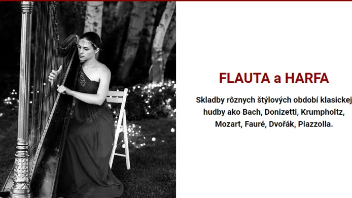 Symfónia umenia | Flauta a harfa
