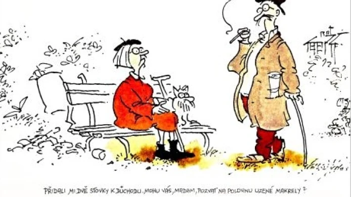 Výstava kresleného humoru Vladimíra Renčína
