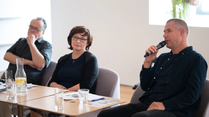Tisková konference v Slovenské národní galerii k výstavě Architektura 58-89P
