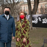 Genpor. Mgr. Bc. Tomáš Tuhý, Ph.D. MBA, velvyslanec ČR na Slovensku a Mgr. Monika Koblerová, řiditelka Českého centra Bratislava. Fotograf ©Peter Korček