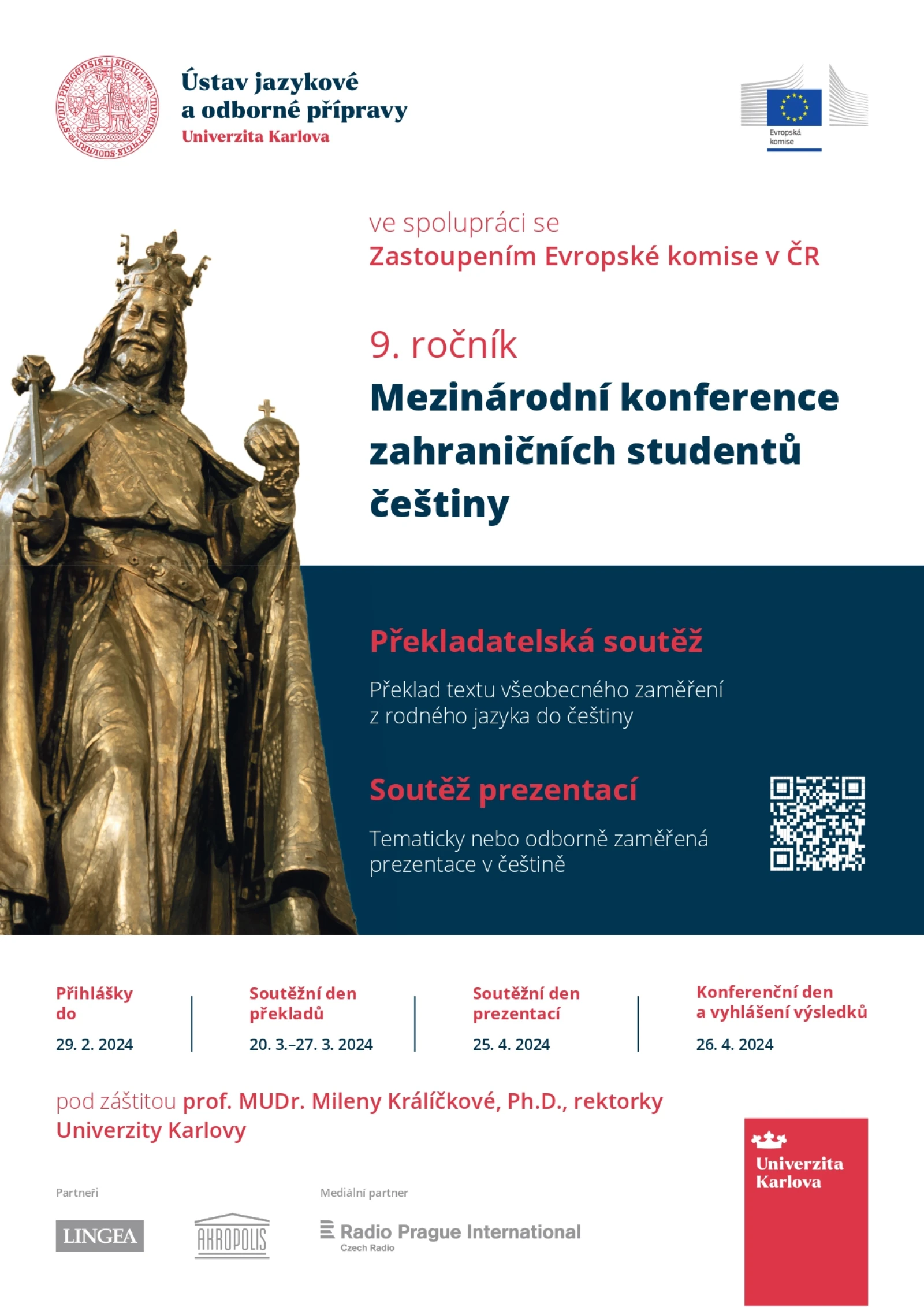 Mezinárodní konference a webinář pro studenty češtiny