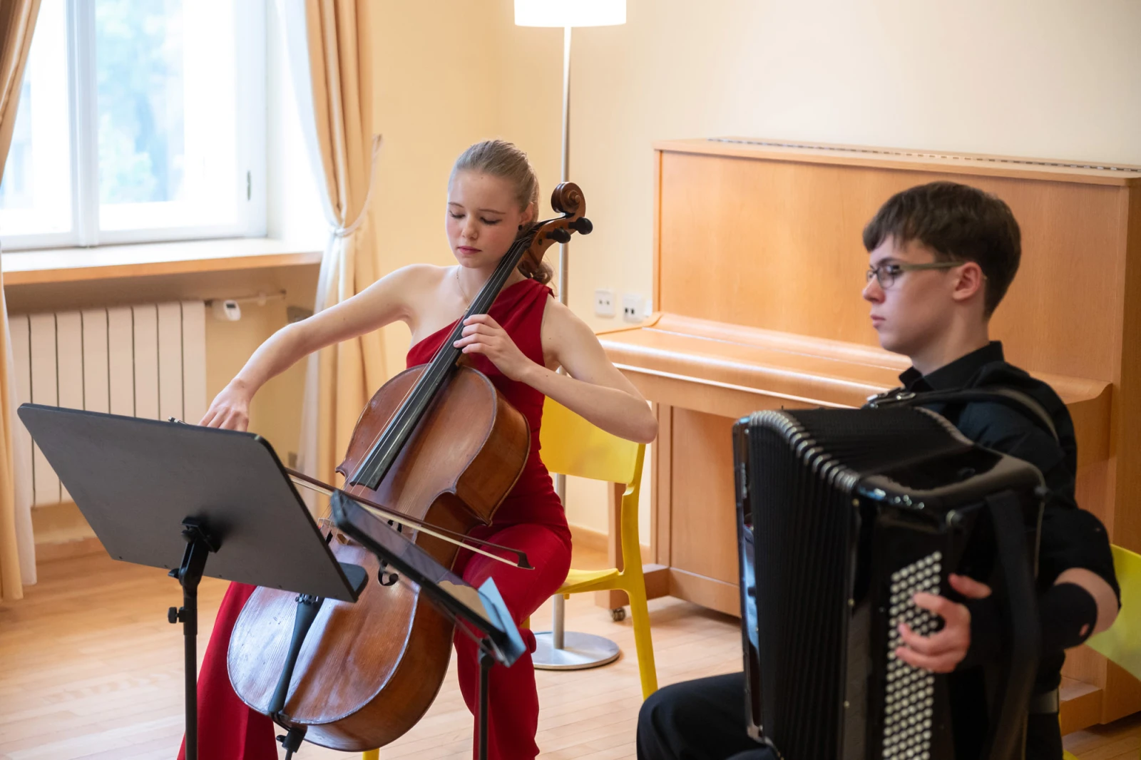 Laureáti Concertino Praga Naďa Strnadová a Viktor Stocker vystoupili na Velvyslanectví ČR v Bratislavě