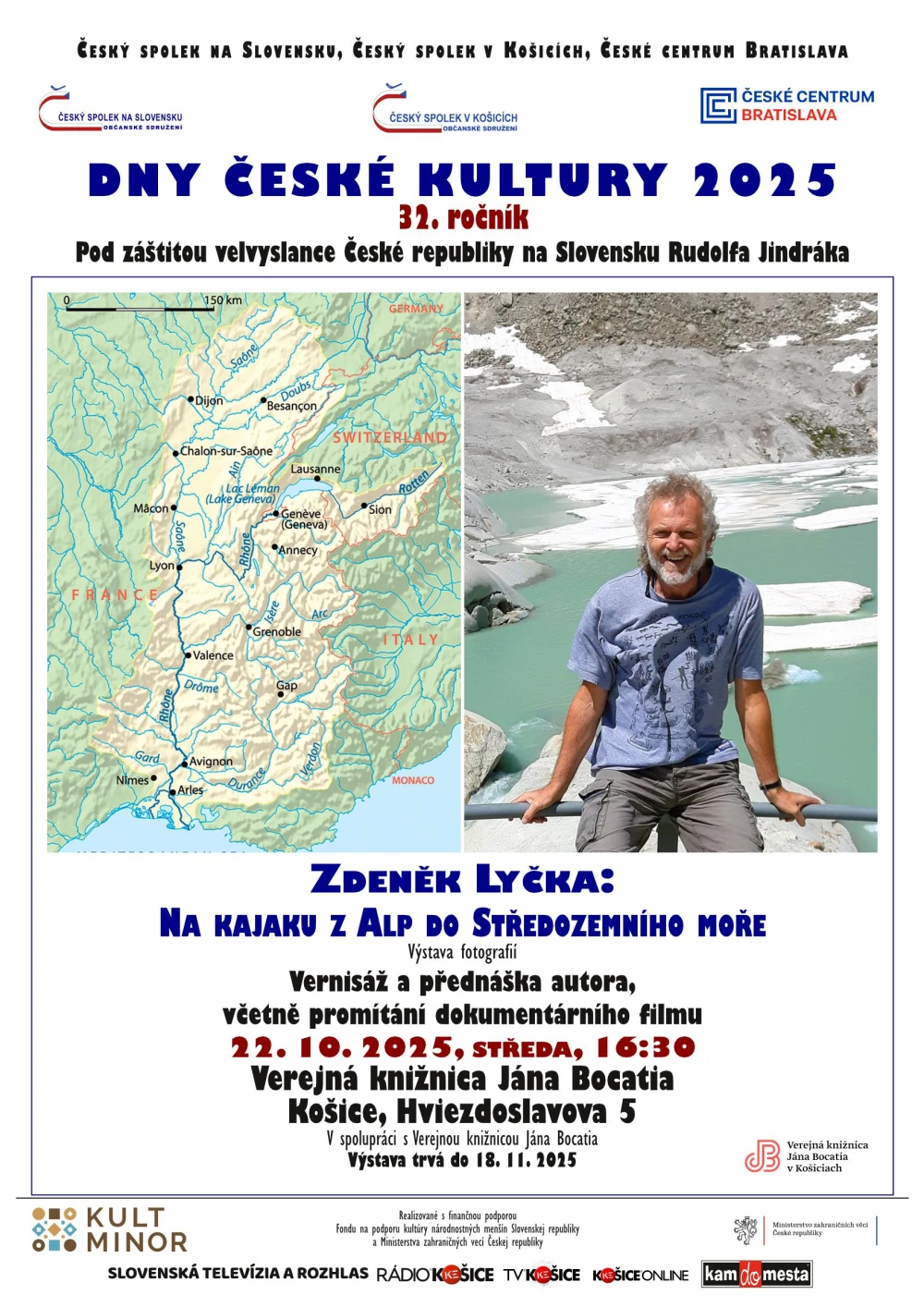 Zdeněk Lyčka: Na kajaku z Alp do Středozemního moře na Dnech české kultury 2025 v Košicích