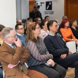 Zleva v první řadě: Nigel Baker, Alena jermářová, Juraj Rizman a Monika Koblerová