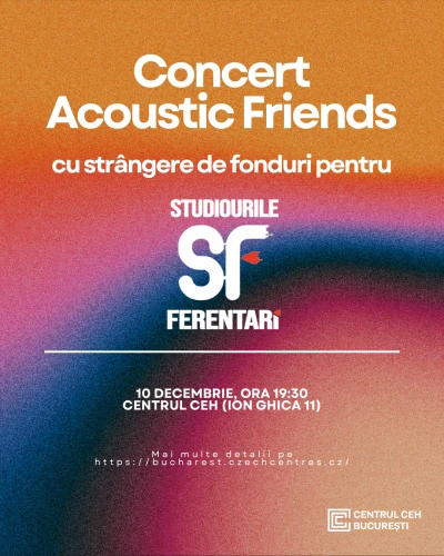 Concert Acoustic Friends cu strângere de fonduri pentru Studiourile Ferentari
