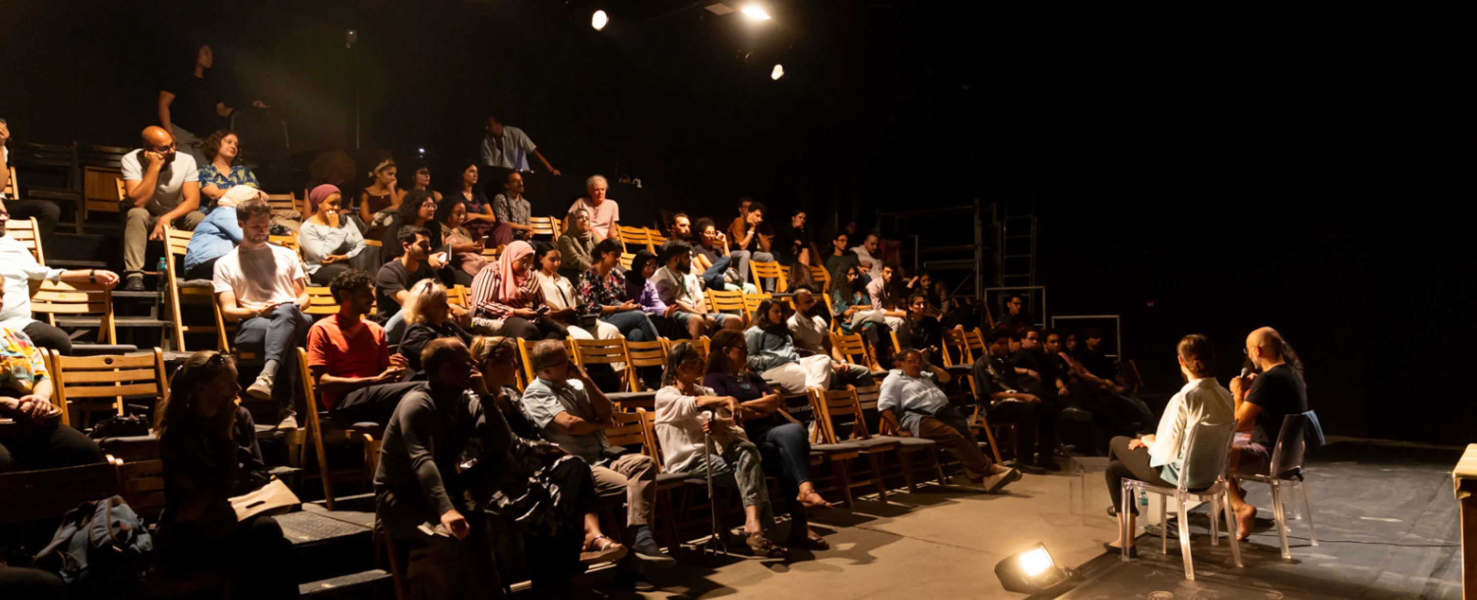 Jan Malík with the audience after the performance INSECTUM K at D-CAF 2024 © Mostafa Abdel Aty