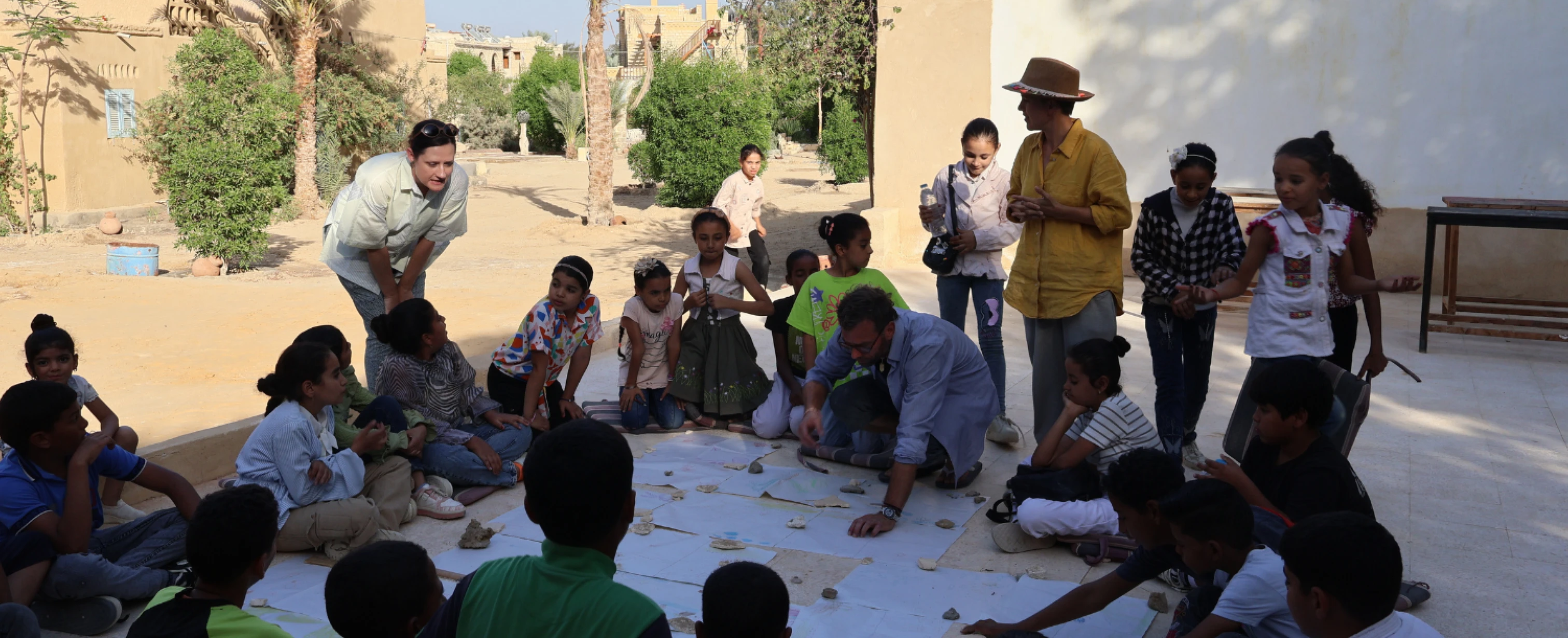 We, the Landscape: workshop for children in Faiyum © Czech Centre Cairo, Jakub Chabr