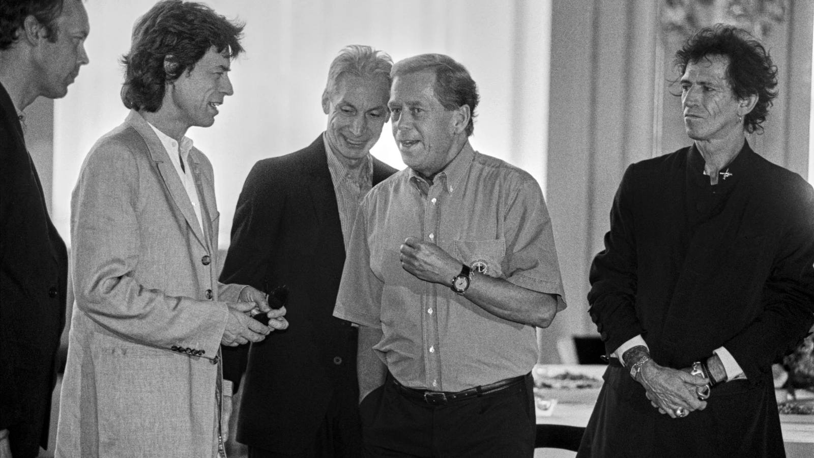 Václav Havel and Rolling Stones, Prague 1995, photo: Ondřej Němec