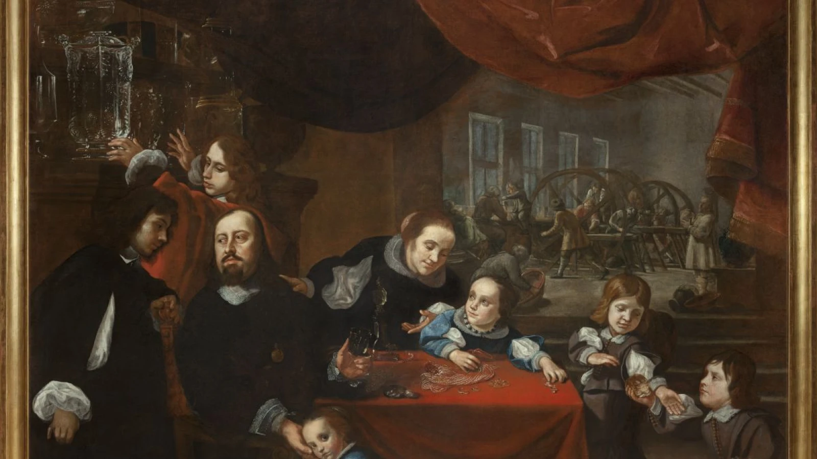 Karel Škréta, Portrait of the Gem-Cutter Dionysius Miseroni and His Family, 1653, Photo NGP