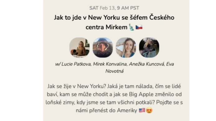 Czech Center New York joins Clubhouse