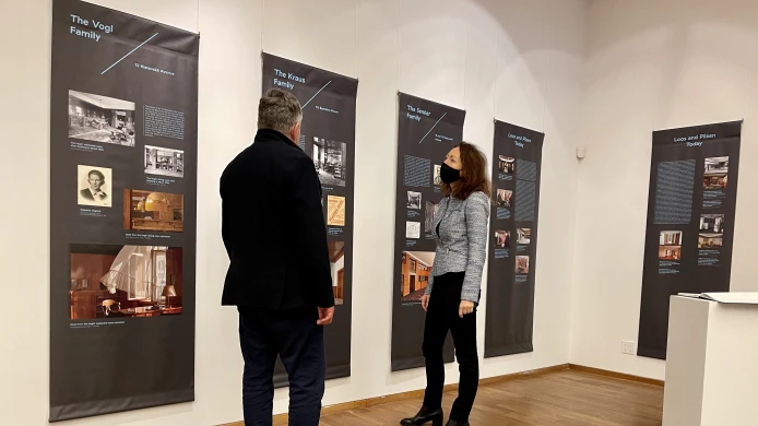 Important visitors at the exhibition Adolf Loos and Pilsen