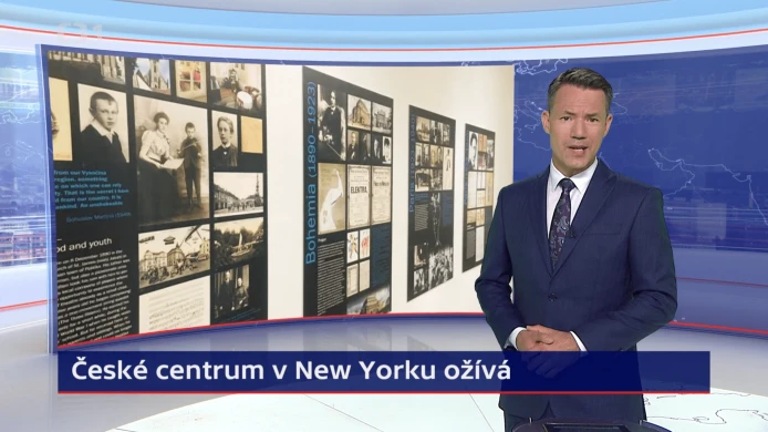 Exhibition opening on Czech TV news
