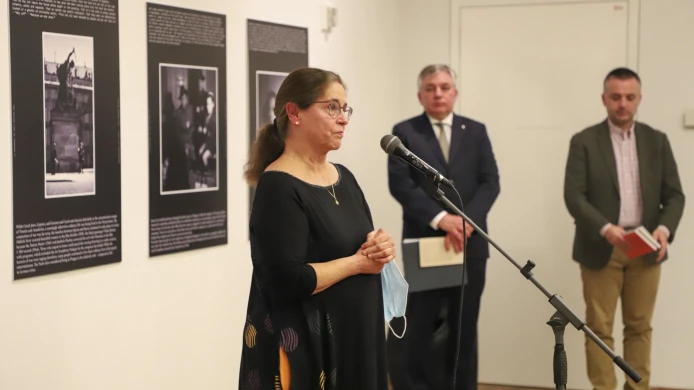 Photographs from the exhibition opening Flight to Freedom