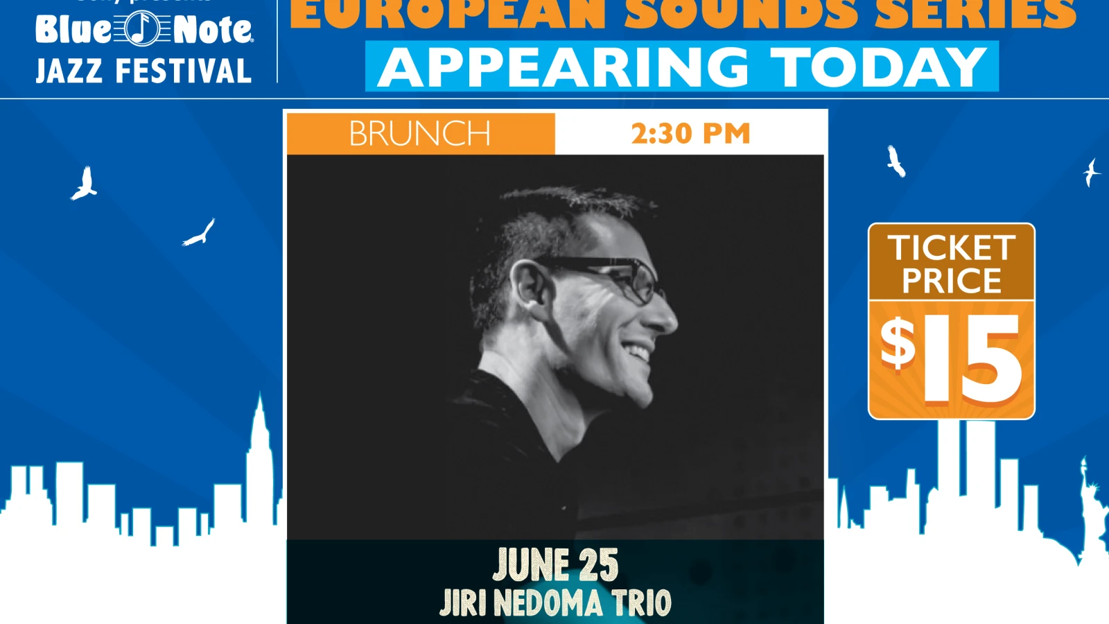 Jiri Nedoma Trio at European Sounds Series at Blue Note Jazz Festival