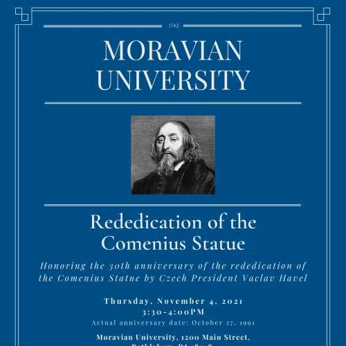 Rededication of the Comenius Statue at Moravian University in Bethlehem, PA