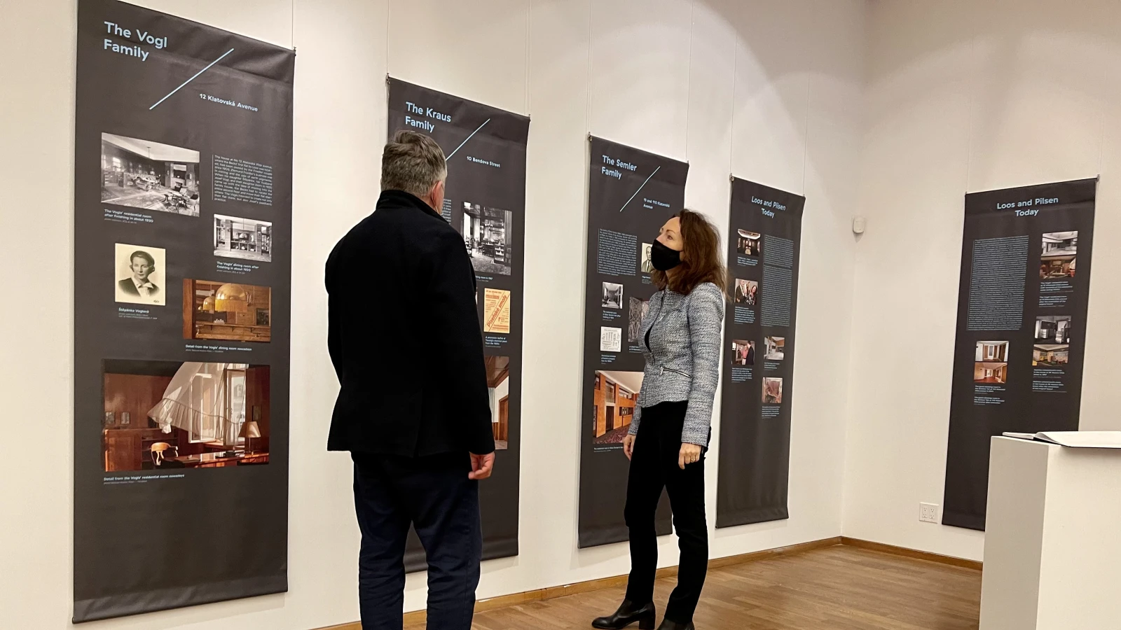 Important visitors at the exhibition Adolf Loos and Pilsen