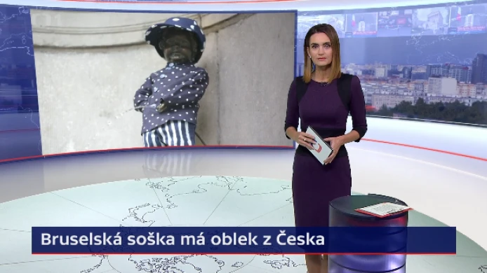 Bruselský chlapeček byl poprvé vyčuraný po česku, oblékl se do modrotisku