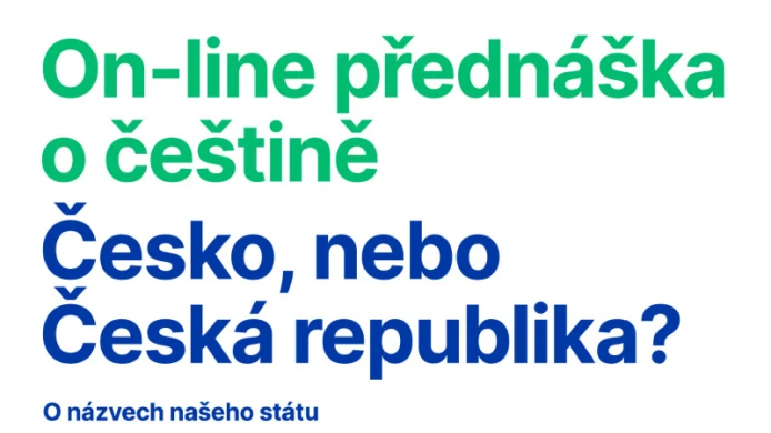 On-line přednáška o češtině: Česko, nebo Česká republika?