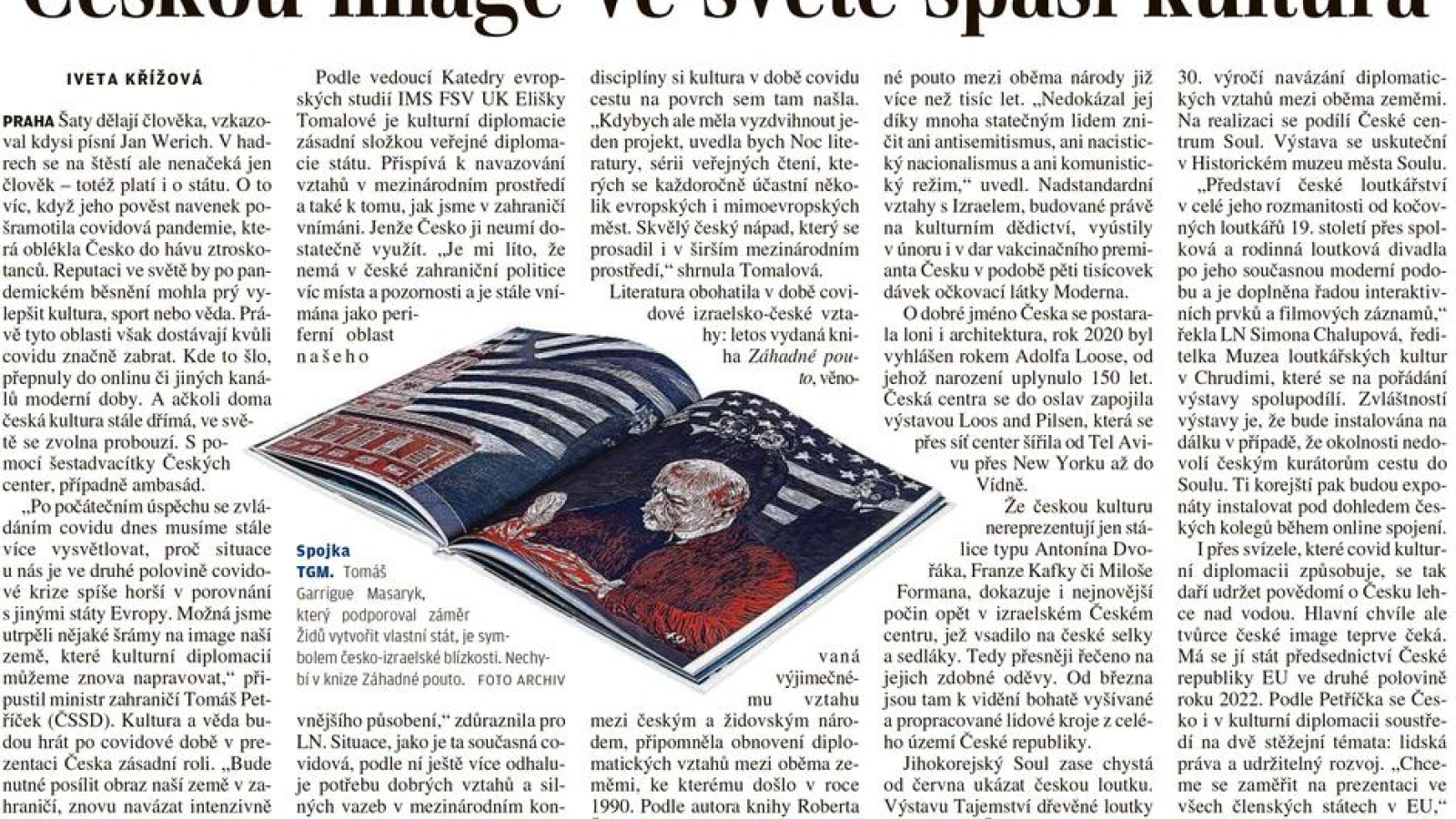 Českou image ve světě spasí kultura; Zdroj: Lidové noviny 24. 3. 2021