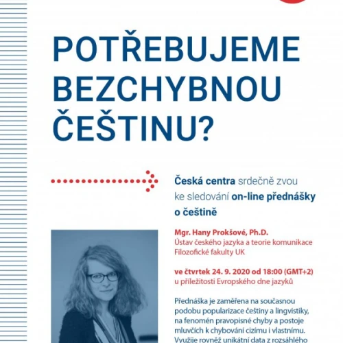 Online přednáška o češtině: Přednáška o češtině - Potřebujeme bezchybnou češtinu?