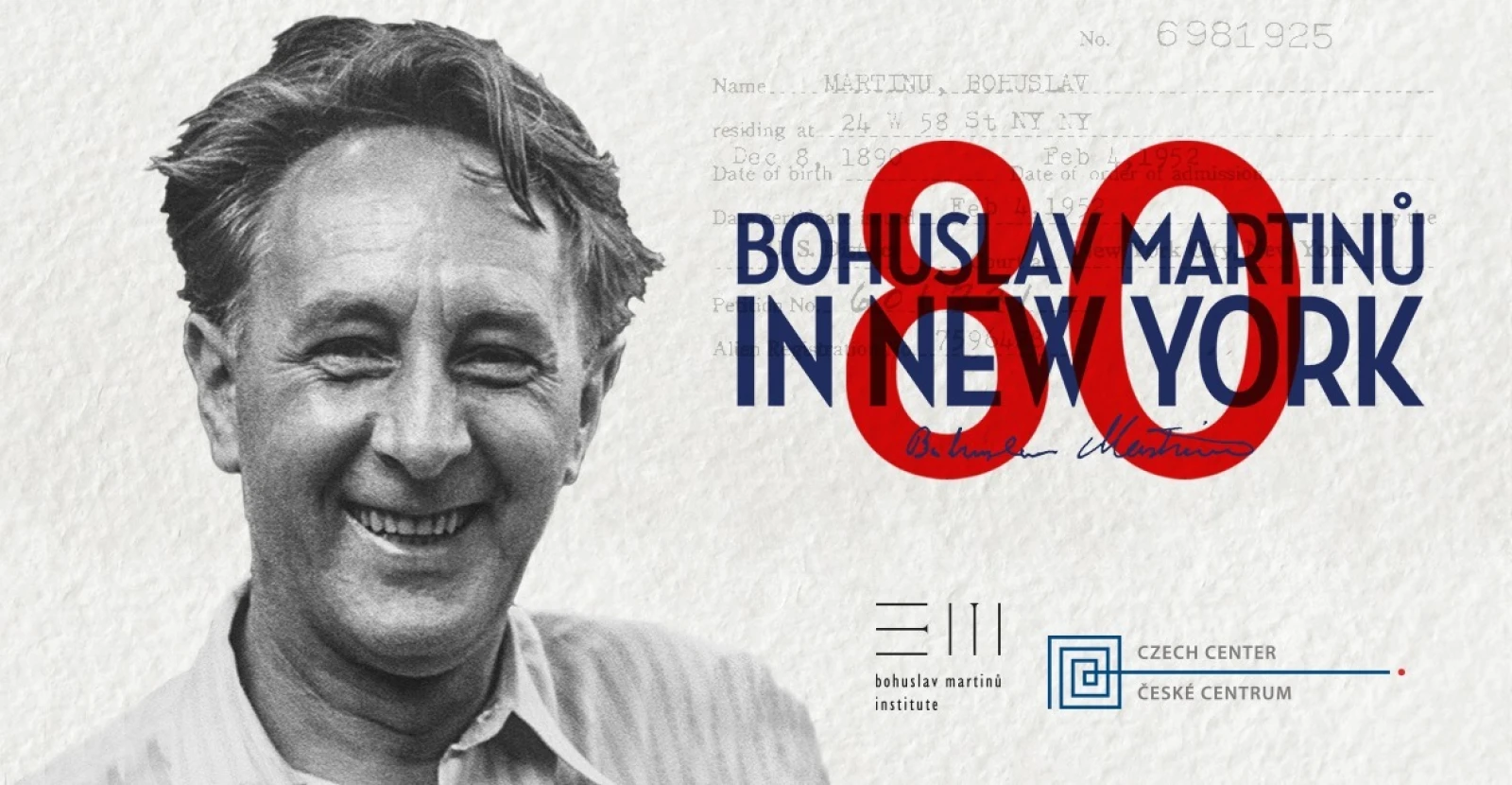 Duben Českého centra New York s Bohuslavem Martinů online