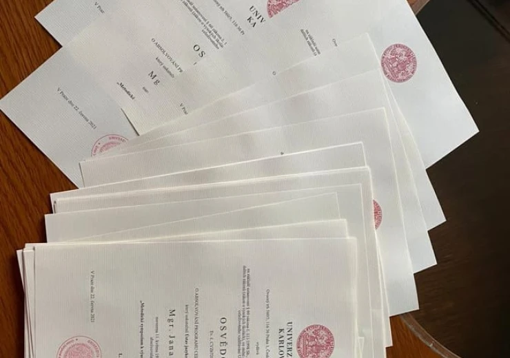 Online Metodické sympozium pro lektory češtiny - certifikáty