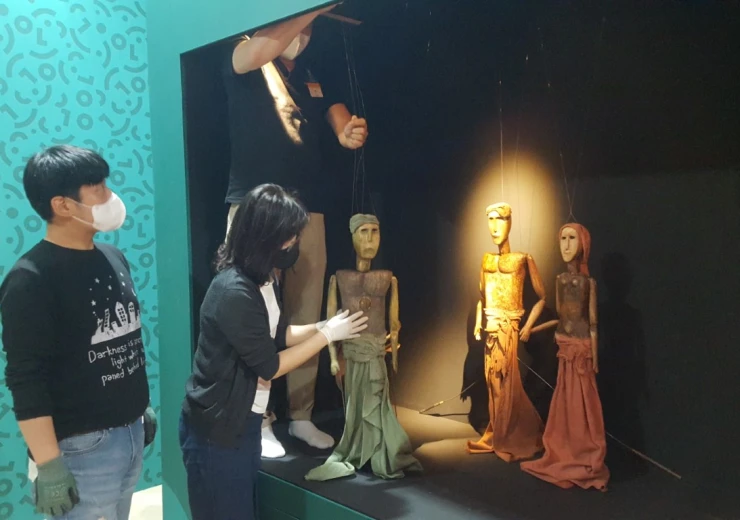 Instalace výstavy Tajemství dřevěné loutky, Historické muzeum Soulu, 2021