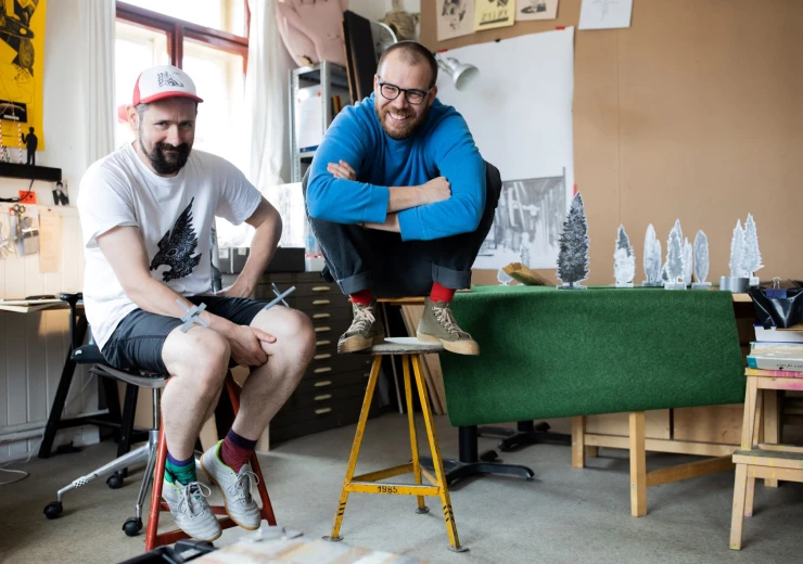 David Böhm a Jiří Franta ve studiu