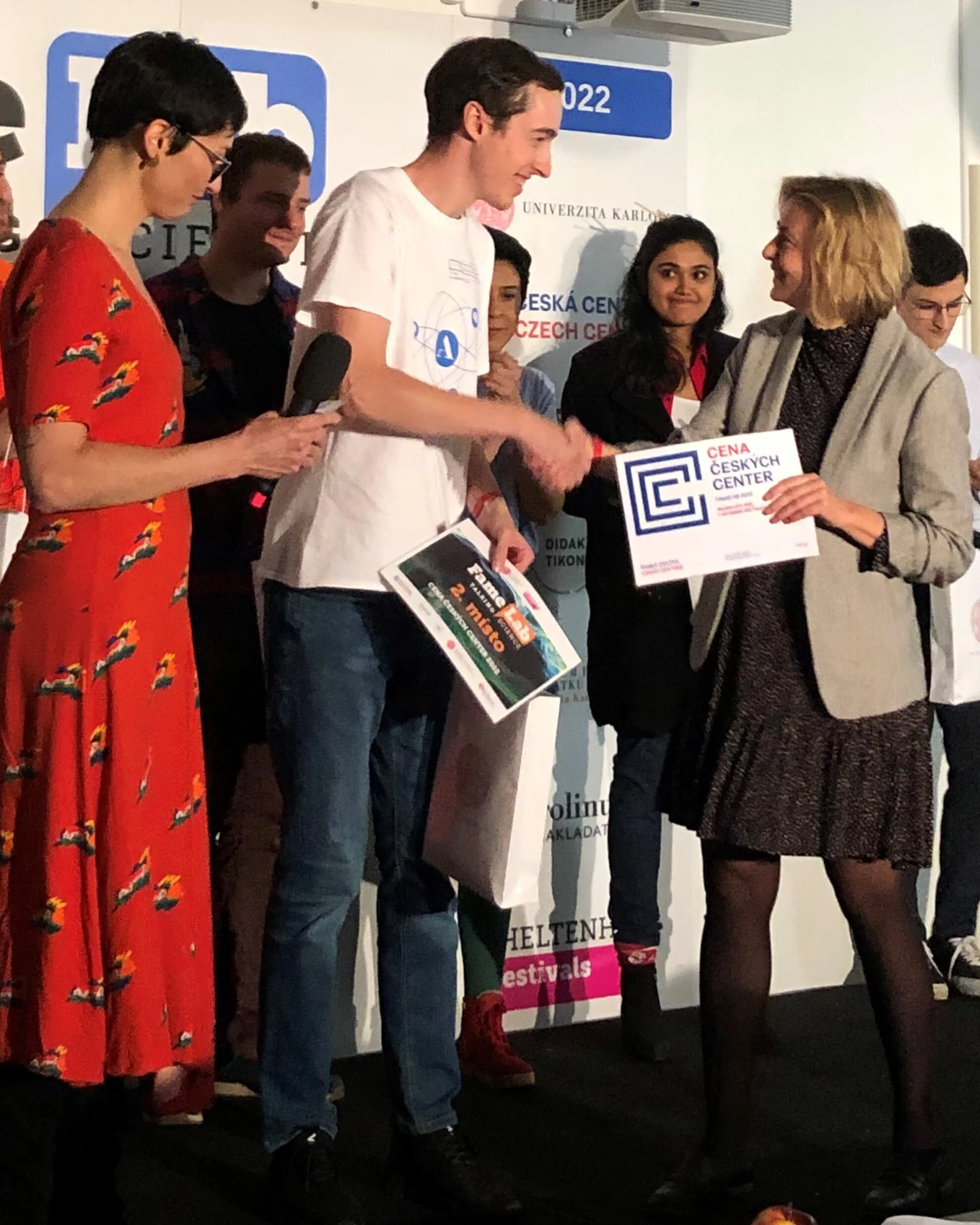 Slavnostní vyhlášení soutěže FameLab Czech Republic - Česká republika