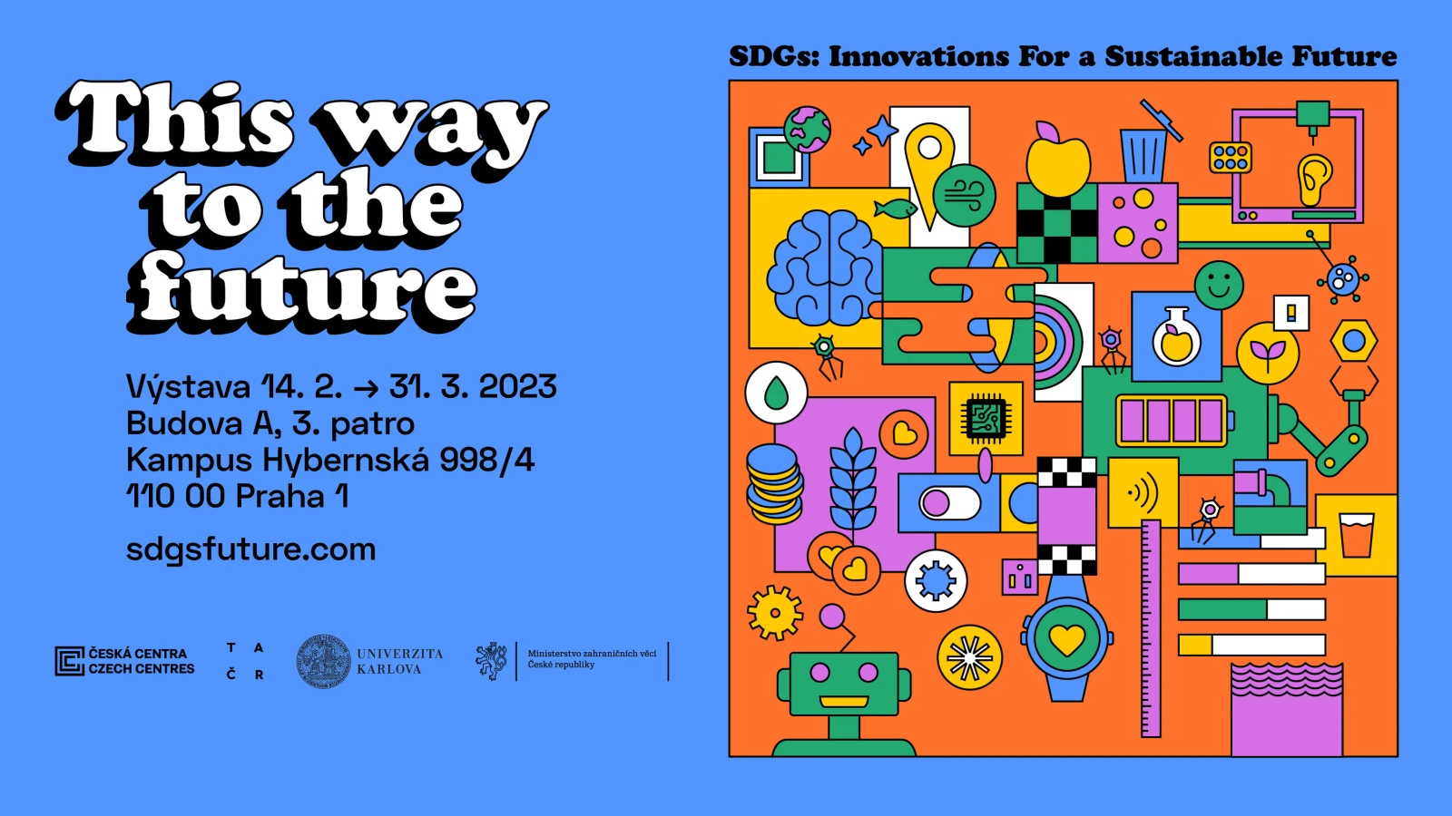 SDGs: Innovations for a Sustainable Future Exhibition at Kampus Hybernská