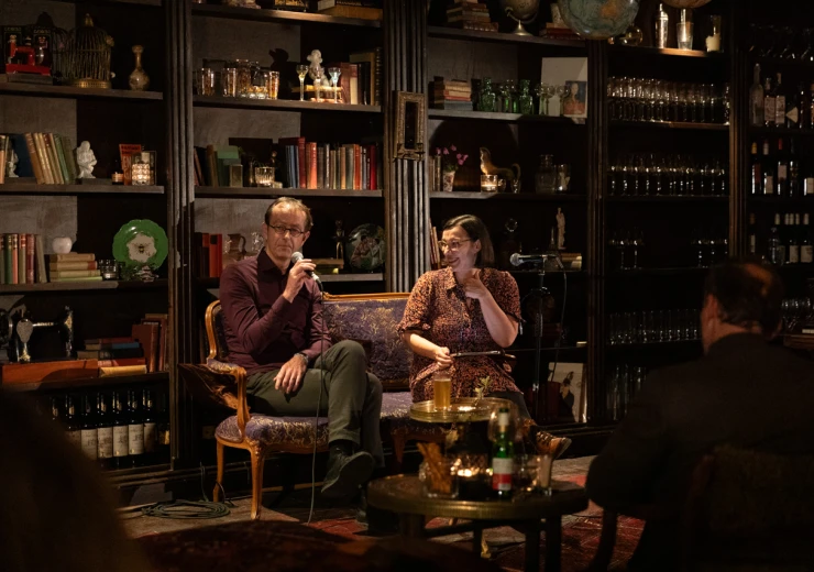 Petr Zelenka a Eva Daníčková, debata po scénickém čtení hry Fifty, bar divadla Coronet © Petra Reznaková