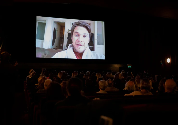 Video vzkaz Vojtěcha Dyka, projekce filmu Il Boemo v Prince Charles Cinema © Petra Reznaková