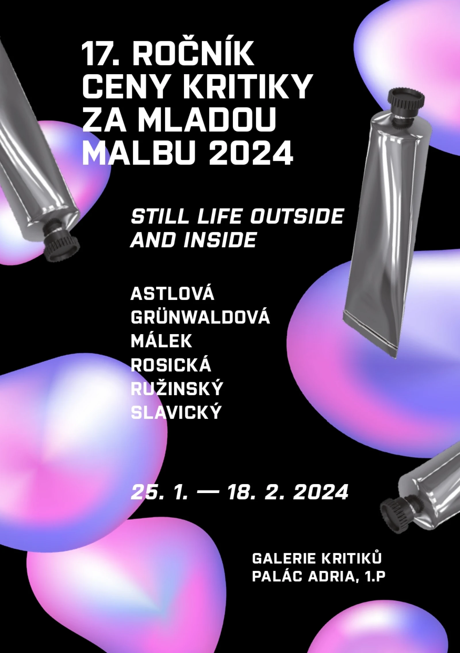 Výstava finalistů 17. ročníku Ceny kritiky za mladou malbu