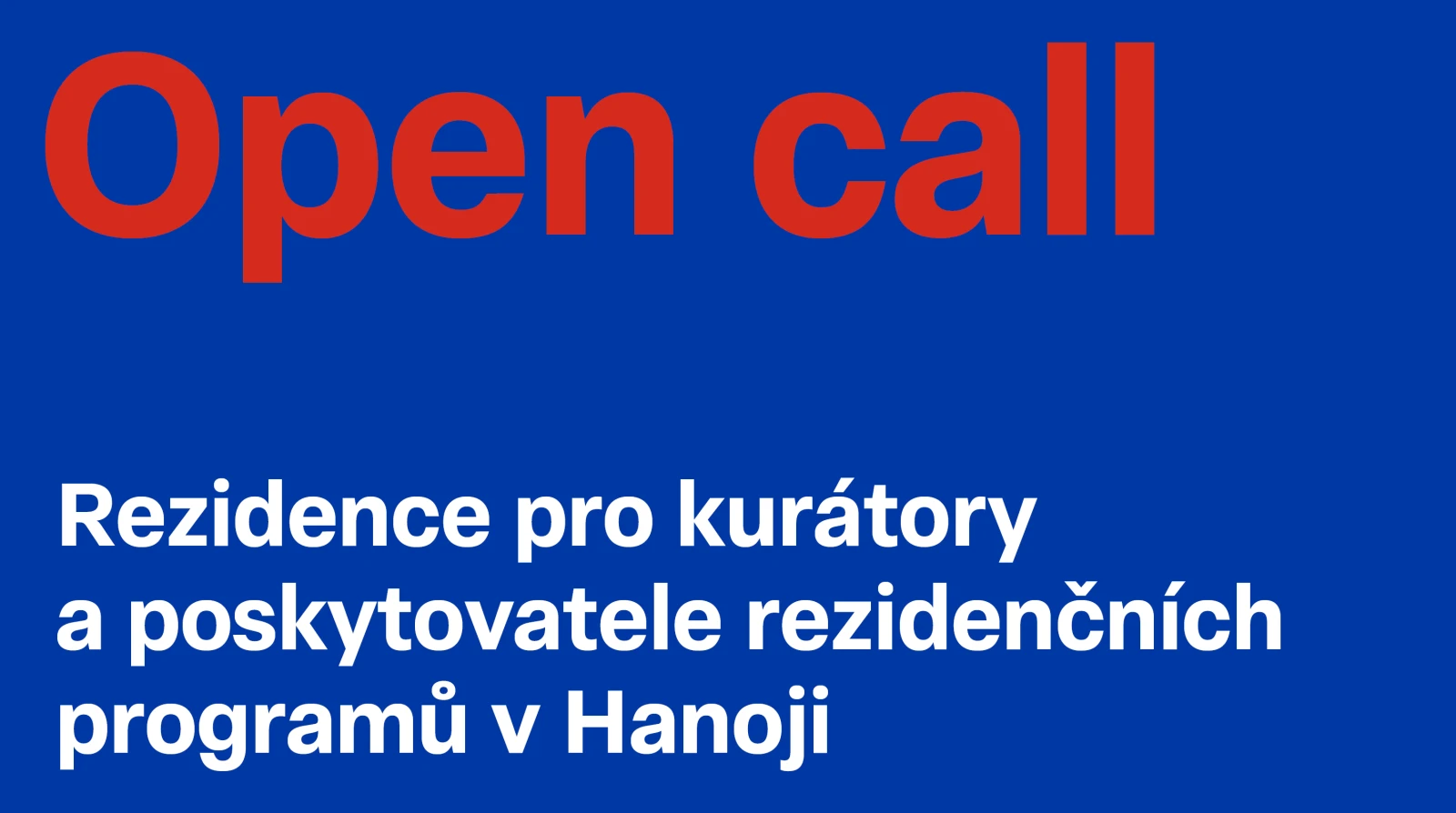 Otevřená výzva: Rezidence pro kurátory a poskytovatele rezidenčních programů v Hanoji