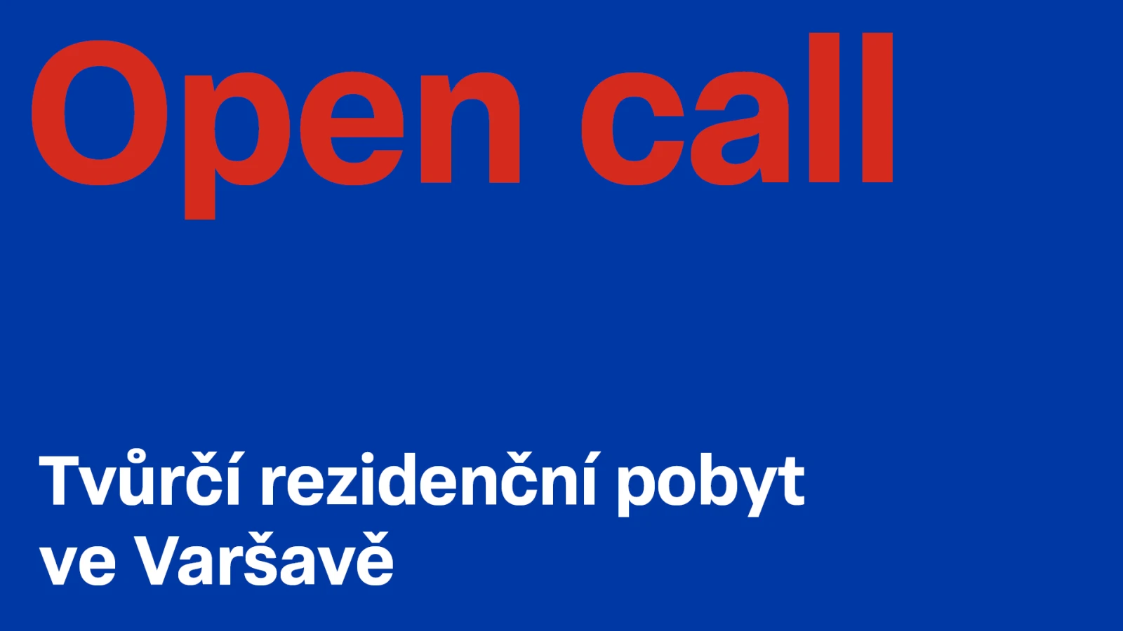 Tvůrčí rezidenční pobyt ve Varšavě