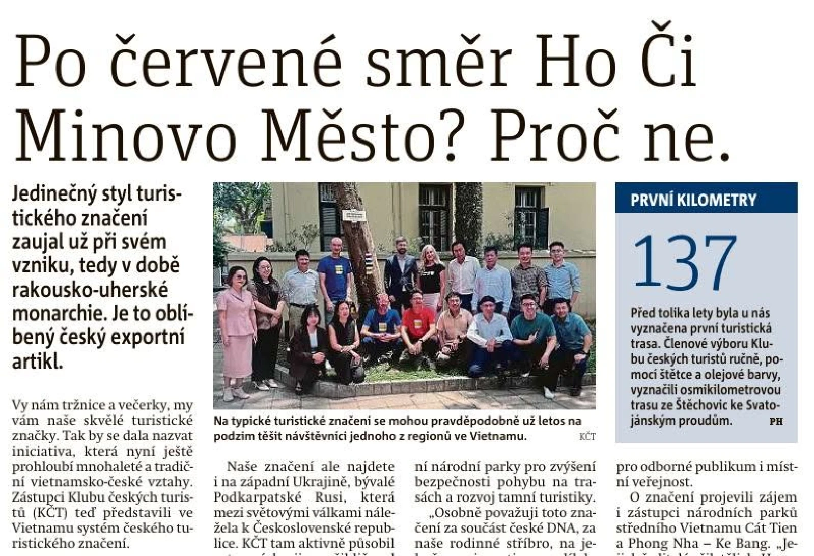 Český úspěch v jihovýchodní Asii. Vietnamci budou chodit podle našich turistických značek
