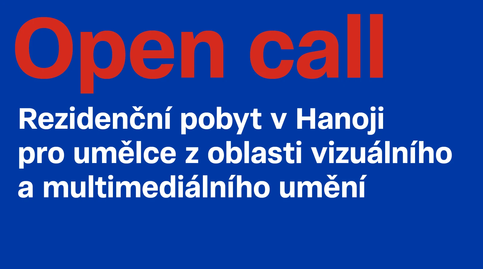 Otevřená výzva: Umělecká rezidence v Hanoji