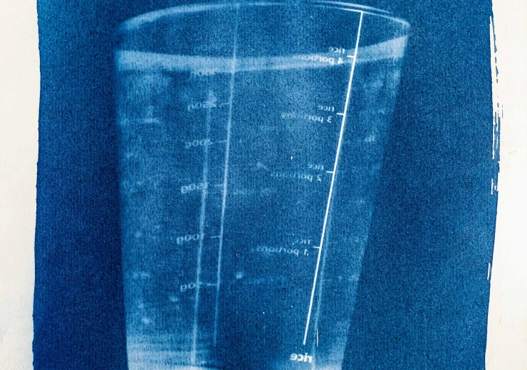 Barbora Trnková, Cyanotype: Self-Portrait of Inhuman Material, 2022–2023, ASMR audio track, cyanotype