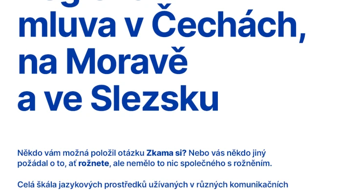 On-line přednáška o češtině na téma: Regionální mluva v Čechách, na Moravě a ve Slezsku