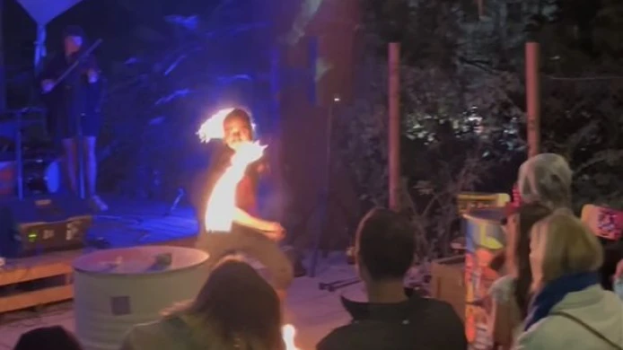 Ohňová show Ondry Hunala v Sofii