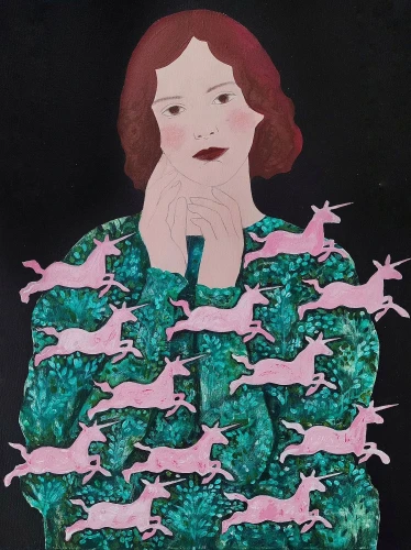 WINDOW GALLERY 2026 /  Olena Papka: Girl with unicorns