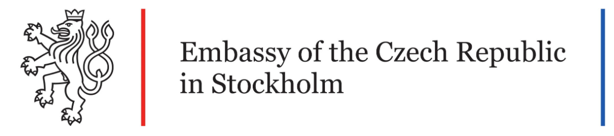 Logo of the Embassy of the Czech Republic in Stockholm