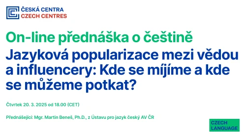 On-line přednáška „Jazyková popularizace mezi vědou a influencery: Kde se míjíme a kde se můžeme potkat?“
