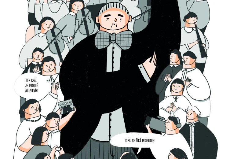Iogi – ukázka z komiksu „Král“, kresba Daniela Herodesová, scénář Jean-Gaspard Páleníček