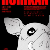 Plakát k filmu animovaného filmu Hurikán režiséra Jana Sasky s postavou Hurikána