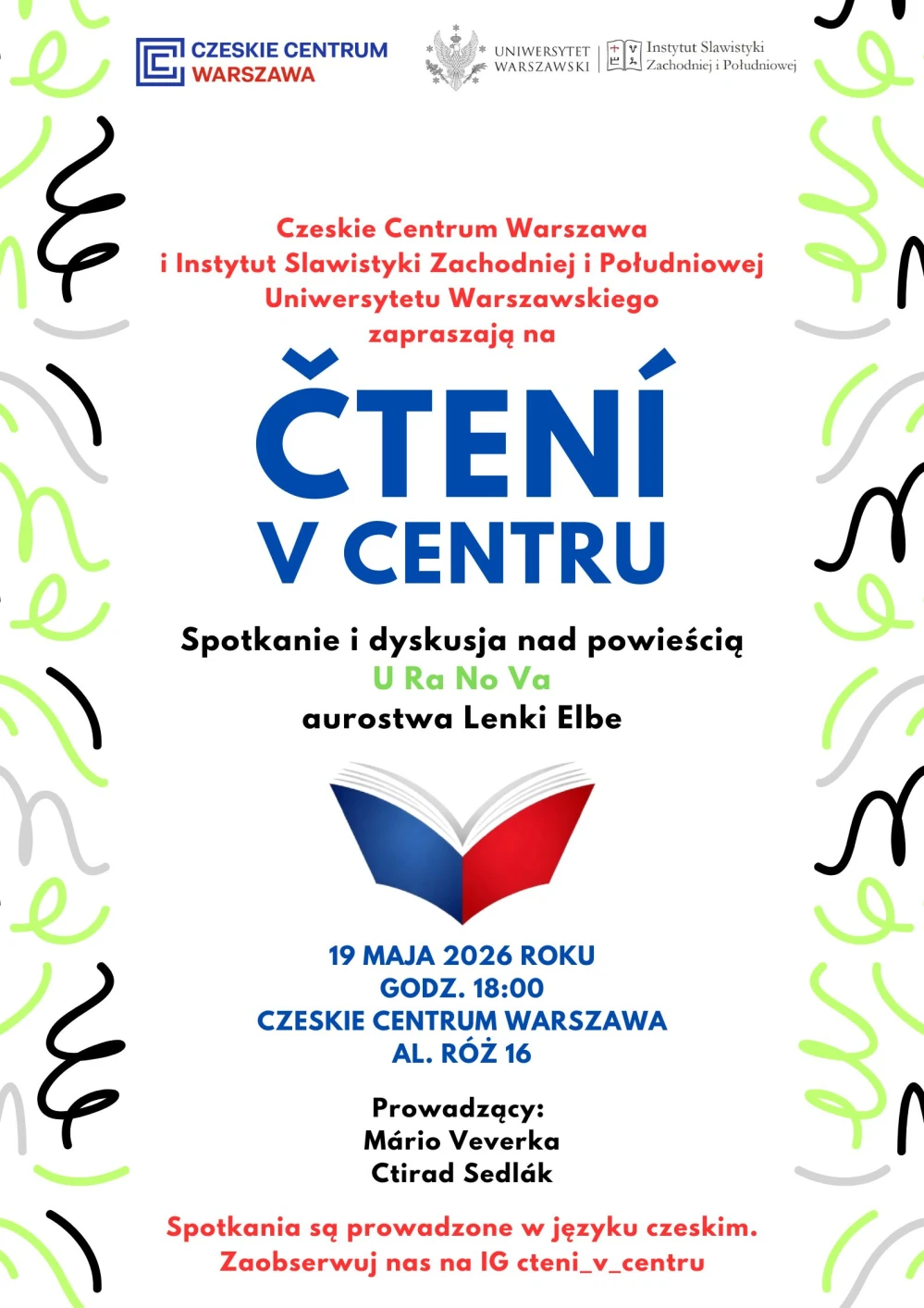Čtení v centru | Lenka Elbe - URaNoVa