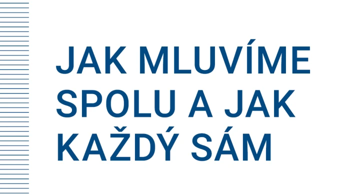 Online přednáška o češtině V ČEŠTINĚ: 