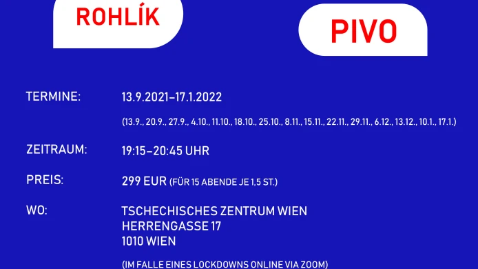Poslední místa v pravidelném kurzu češtiny A2 v Českém centru Vídeň  | 13. 9. 2021–17. 1. 2022