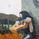 Štěpán Brož,Hurdy Gurdy player, 2019. Foto: František Svatoš from private collection